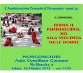 Morgongiori "Ferma il femminicidio, no alla violenza sulle donne" Convegno